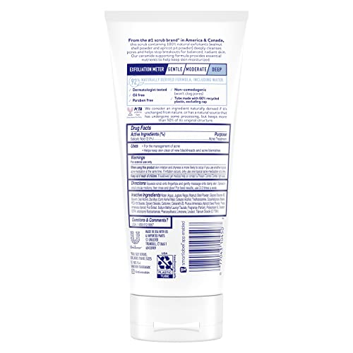 St. Ives Acne Control Face Scrub for Acne-Prone Skin and Smooth GLOWING Skin Oil-Free Salicylic Acid Exfoliator, Apricot